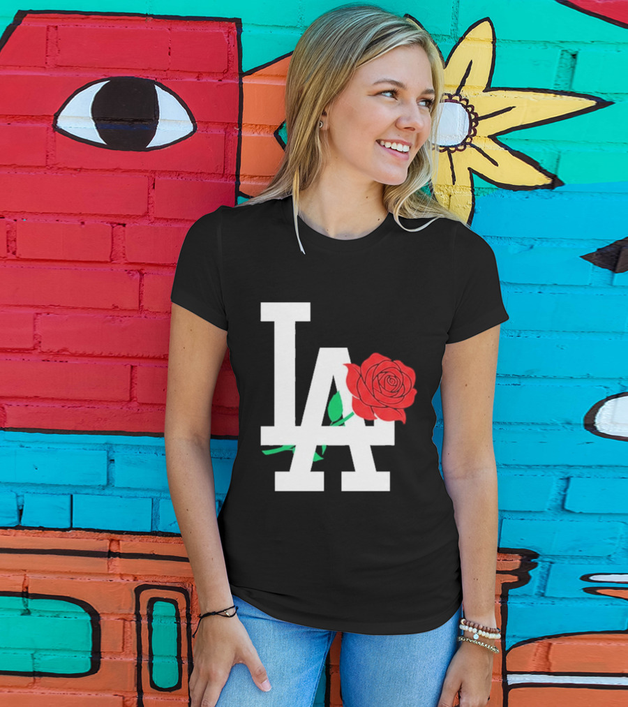 2026 Dodgers Date Night LA Rose T-Shirt