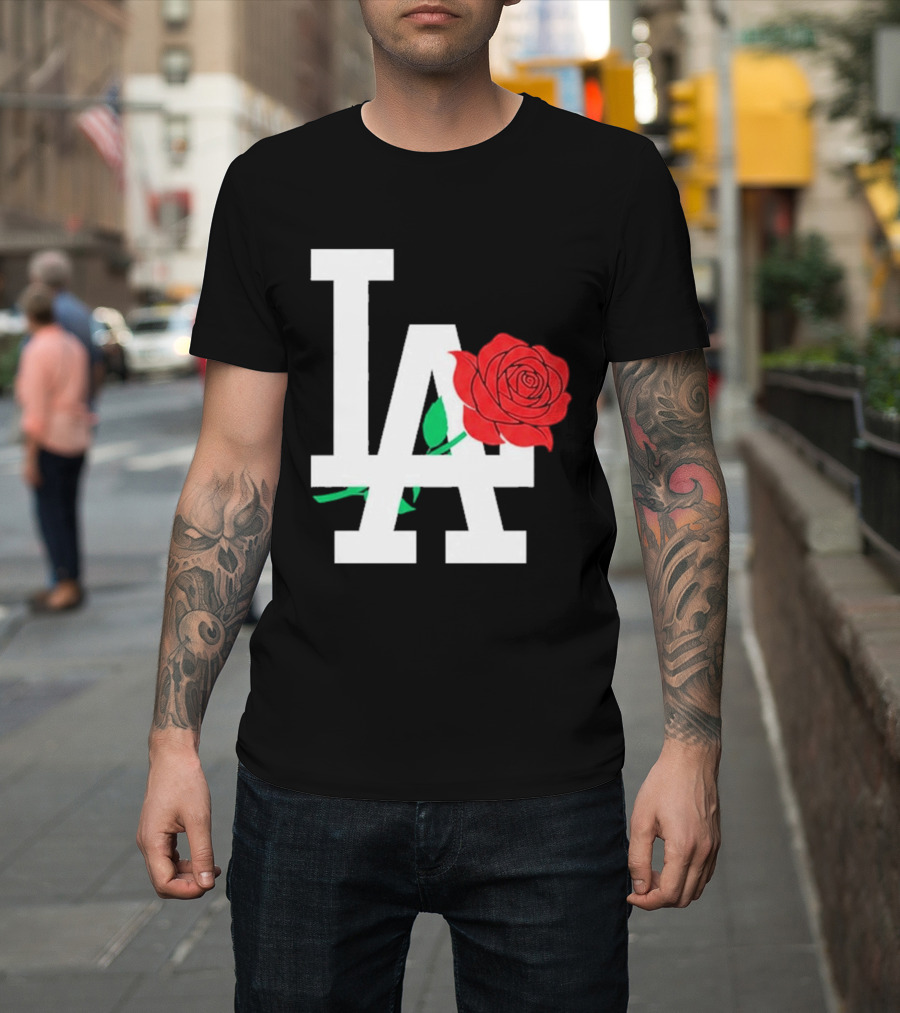 2026 Dodgers Date Night LA Rose T-Shirt
