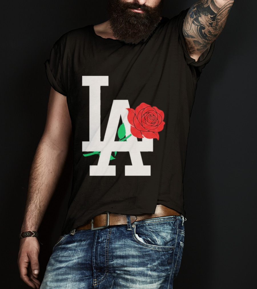 2026 Dodgers Date Night LA Rose T-Shirt