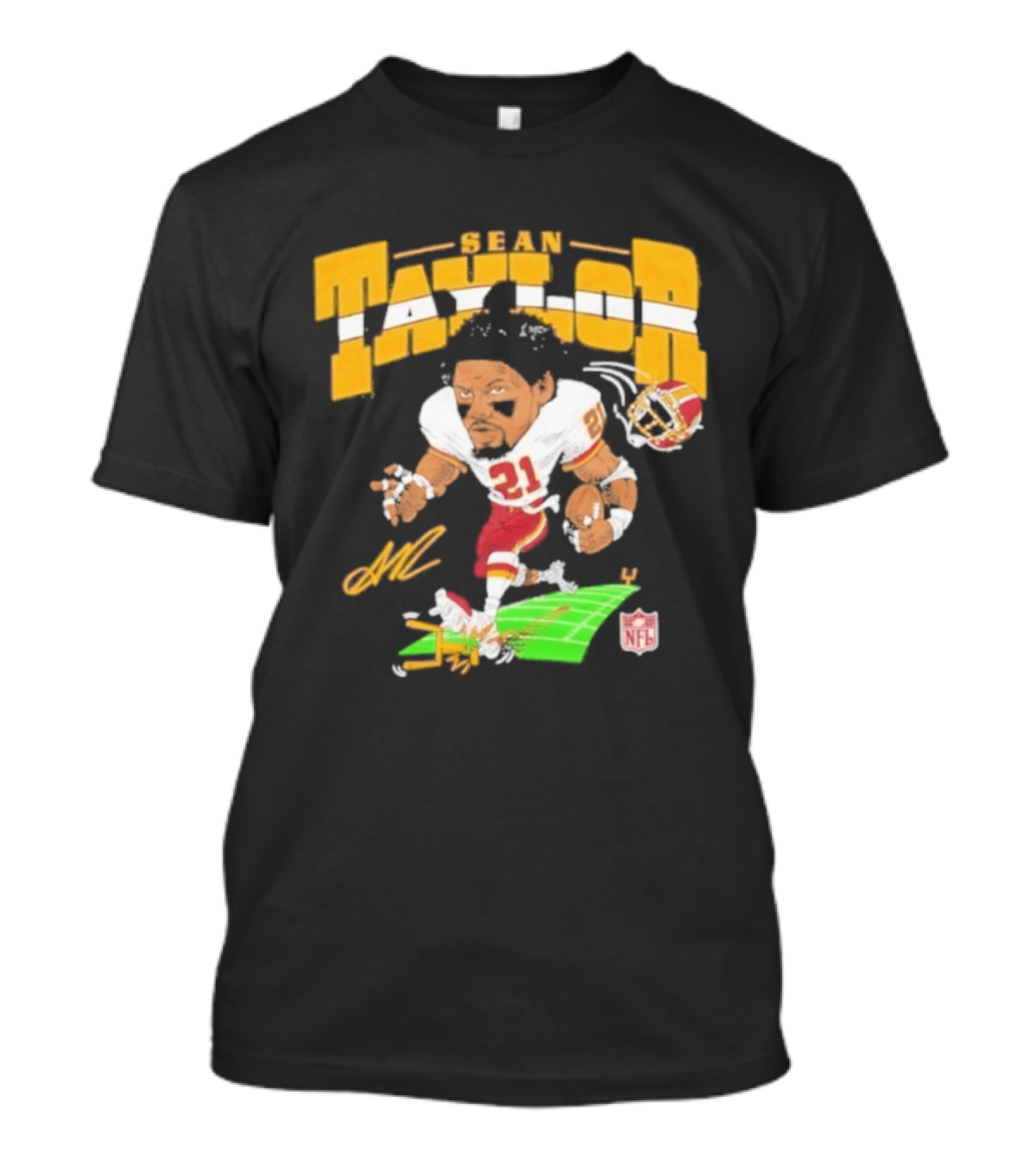 Sean Taylor NFL Football Caricature Washington Commanders 21 T-Shirt