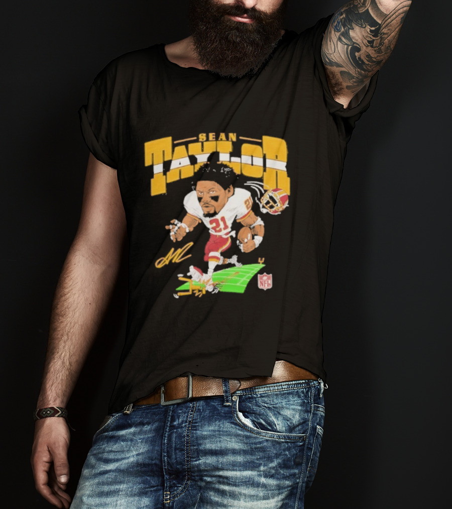 Sean Taylor NFL Football Caricature Washington Commanders 21 T-Shirt