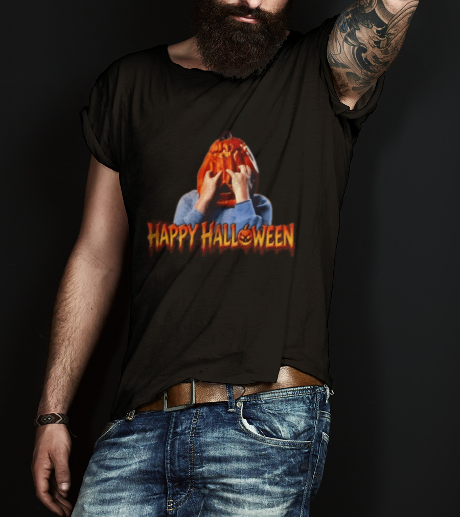 Halloween Pumpkin Head Child Happy Halloween T-Shirt