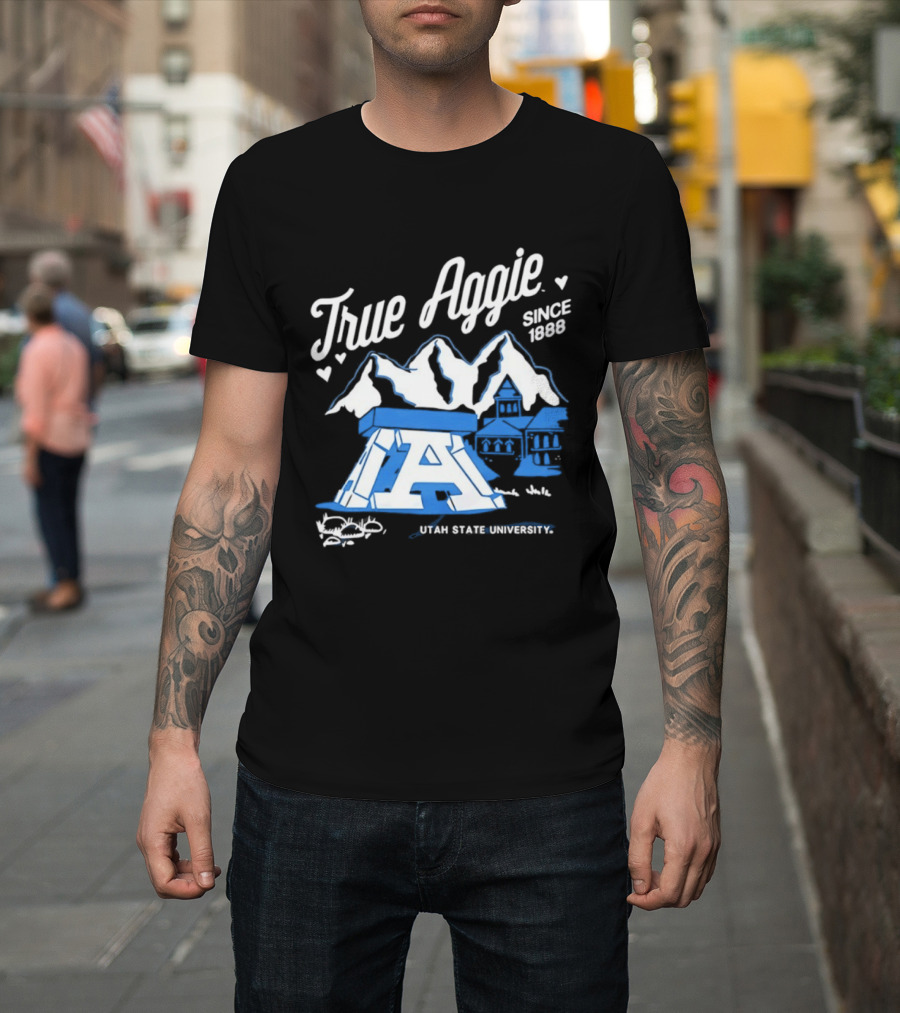 True Aggie 1888 Utah State University Heritage Iconography T-Shirt