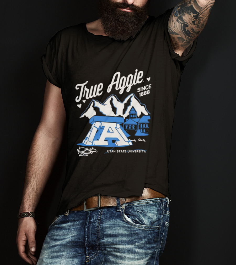True Aggie 1888 Utah State University Heritage Iconography T-Shirt