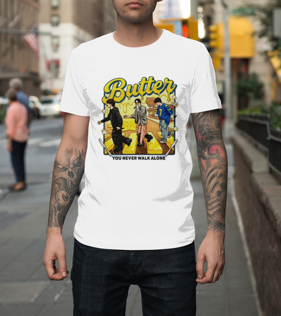 Butter BTS You Never Walk Alone Yellow Aesthetic Pop T-Shirt