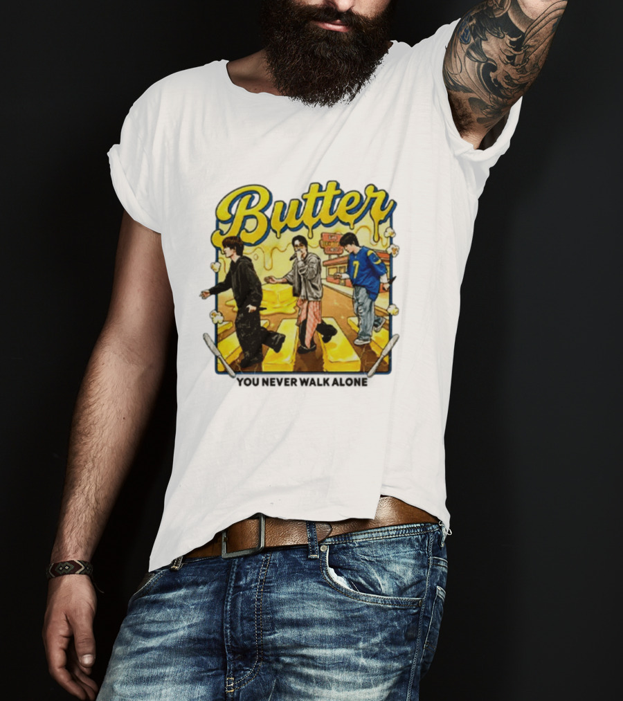 Butter BTS You Never Walk Alone Yellow Aesthetic Pop T-Shirt