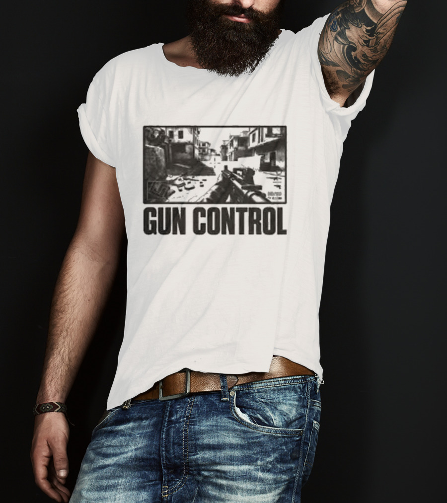 Christian Bale Movie Scene Gun Control T-Shirt