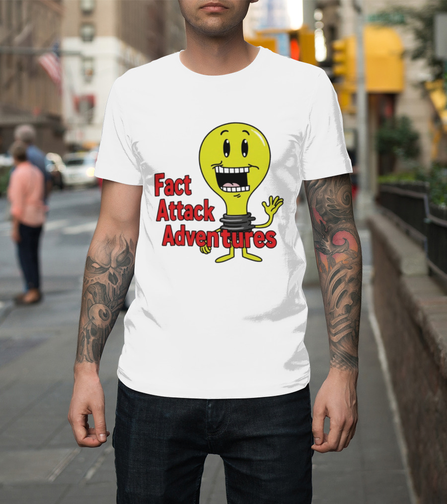 Fact Attack Adventures Smiling Light Bulb T-Shirt