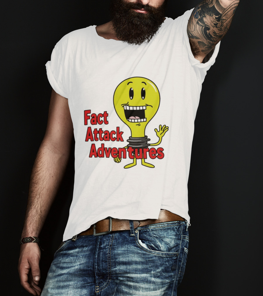 Fact Attack Adventures Smiling Light Bulb T-Shirt