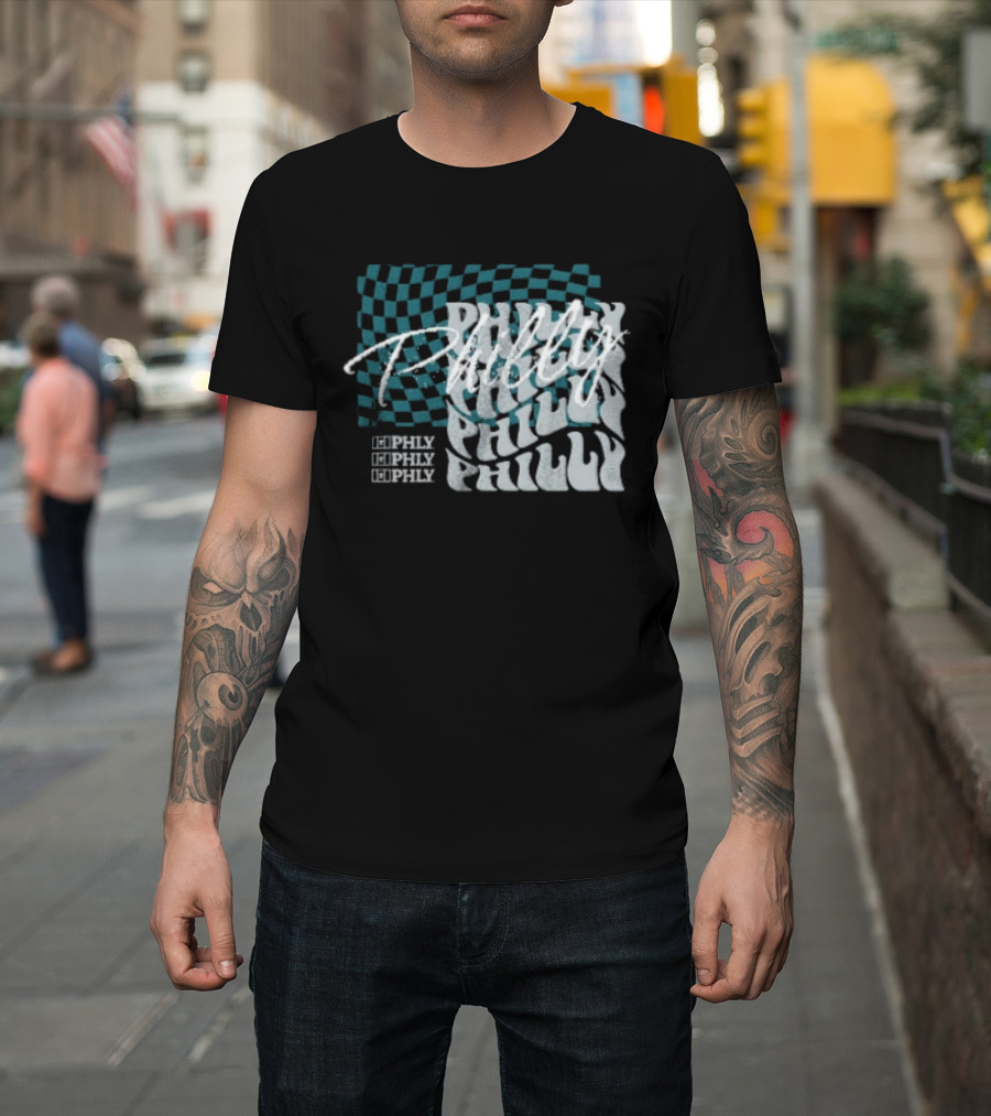 Philly Checkered Repeat Philadelphia Eagles Philly Philly T-Shirt
