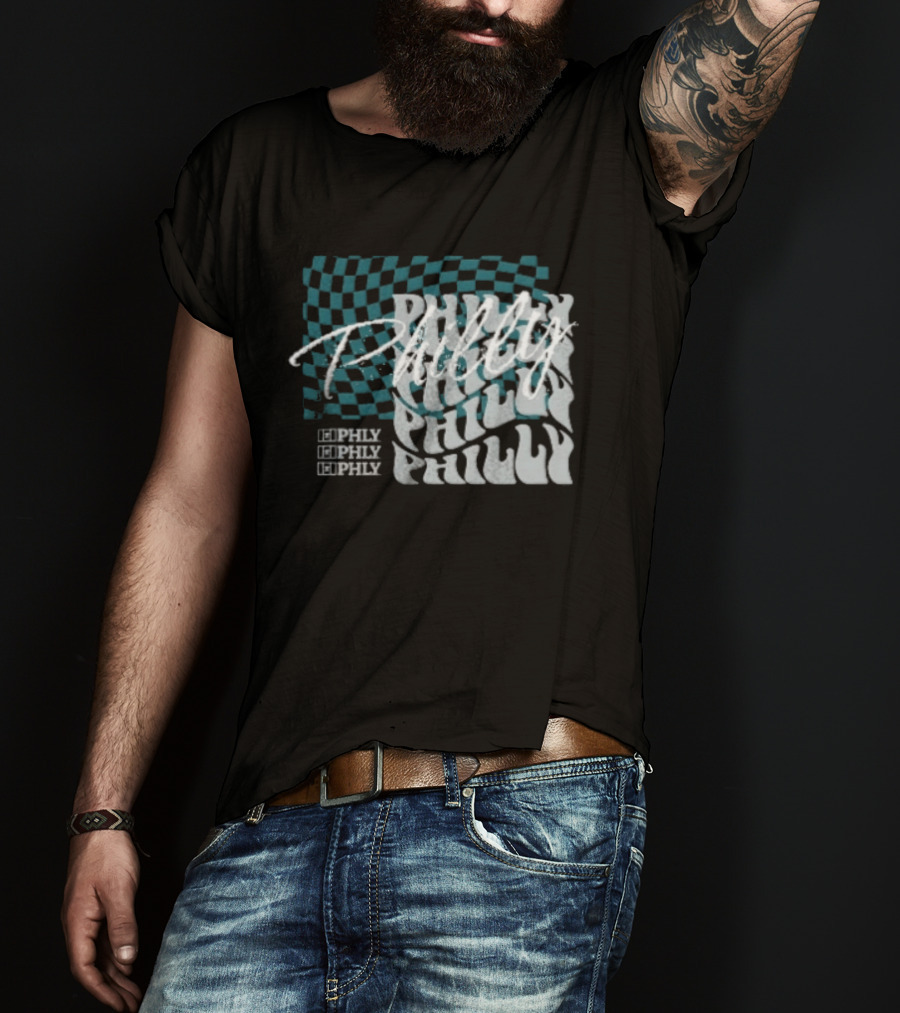 Philly Checkered Repeat Philadelphia Eagles Philly Philly T-Shirt