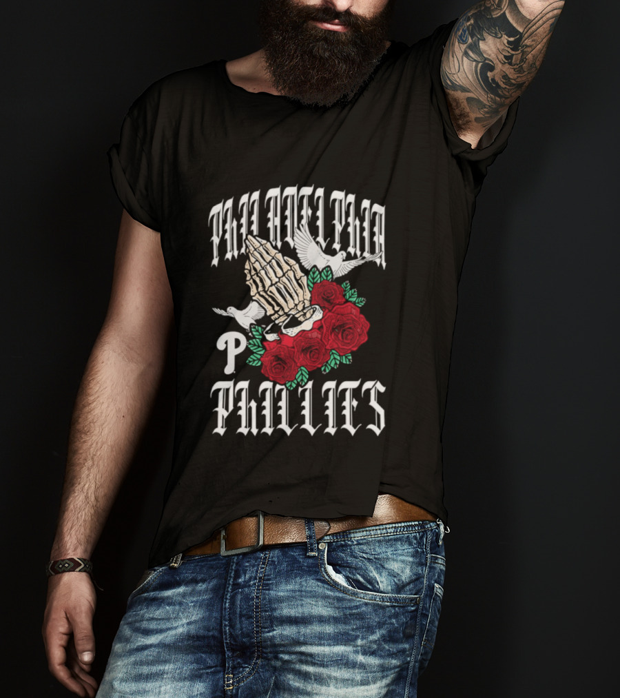 Philadelphia Phillies Gothic Bloom Halloween 2026 T-Shirt