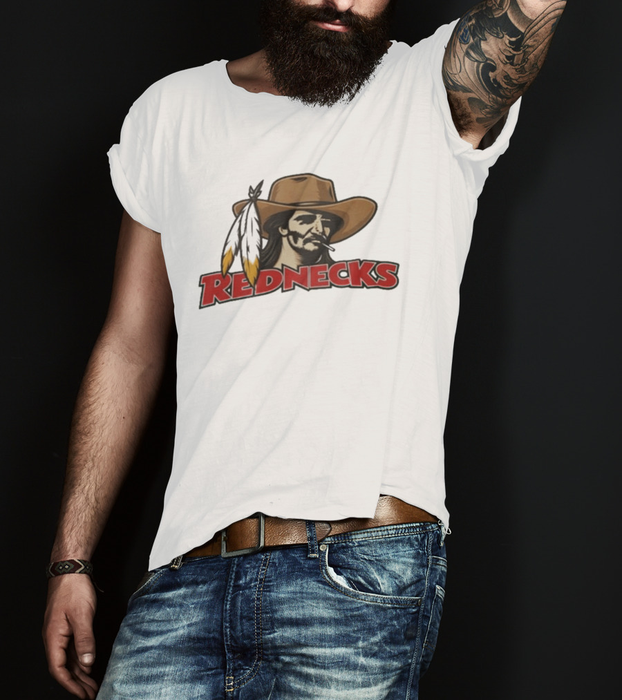 Rednecks Cowboy Icon With Feathered Hat T-Shirt