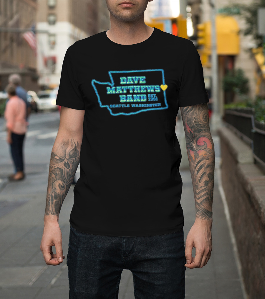 Dave Matthews Band Seattle Washington Est 1991 T-Shirt