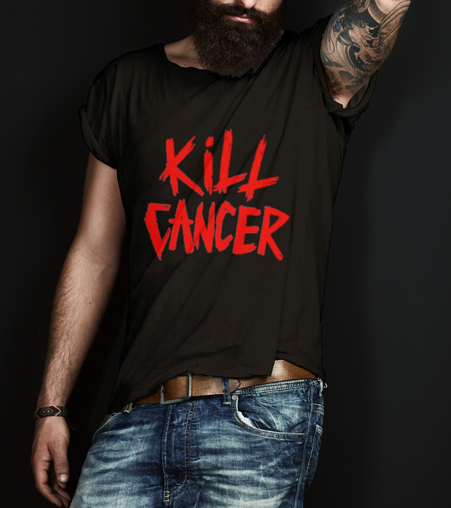 Kill Cancer Bold Red Text Awareness T-Shirt