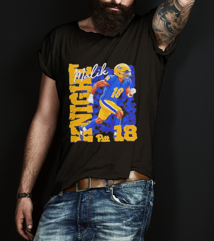 Malik Knight 18 Pitt Panthers Football Player T-Shirt