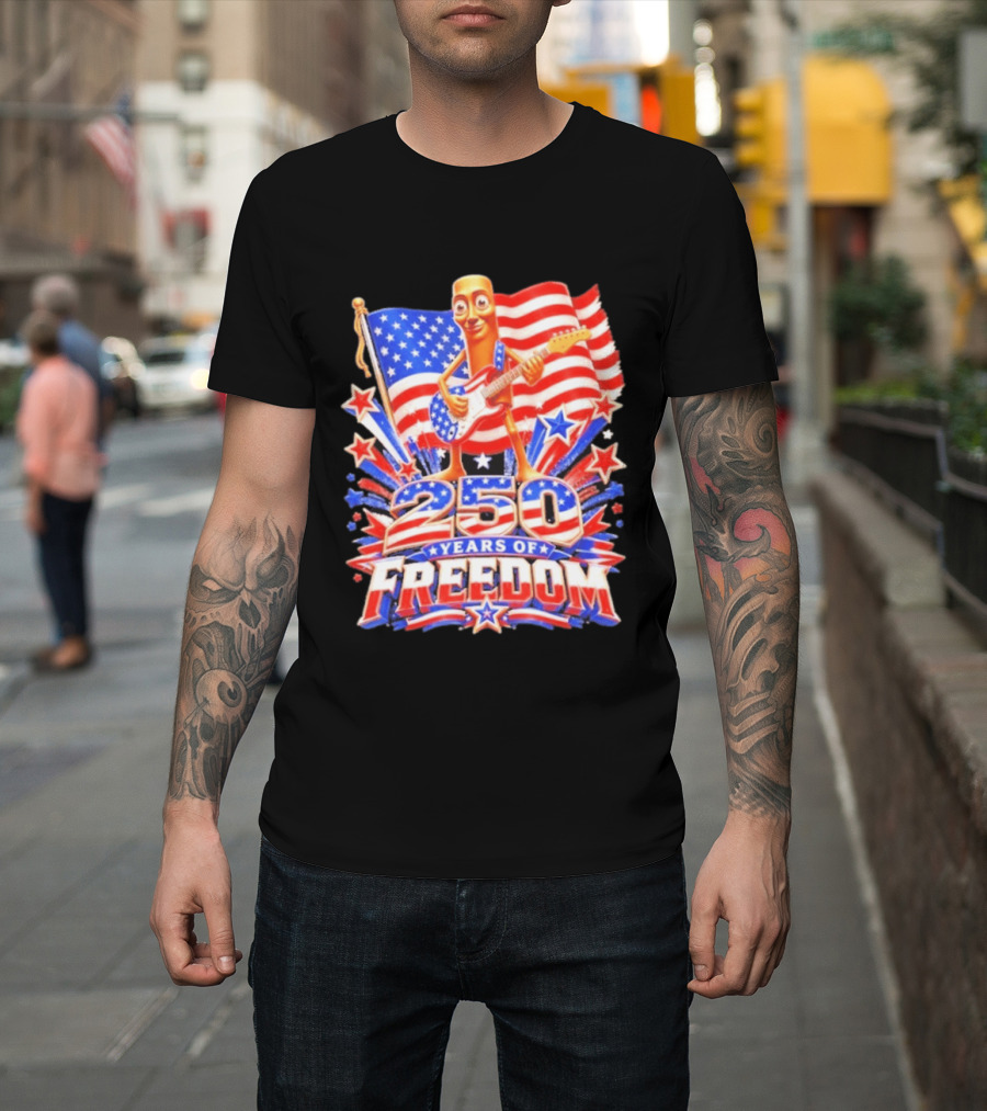 Tung Sahur 250 Years Of Freedom USA Flag 4th July Brainrot Meme T-Shirt