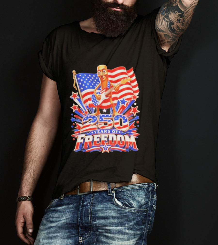 Tung Sahur 250 Years Of Freedom USA Flag 4th July Brainrot Meme T-Shirt