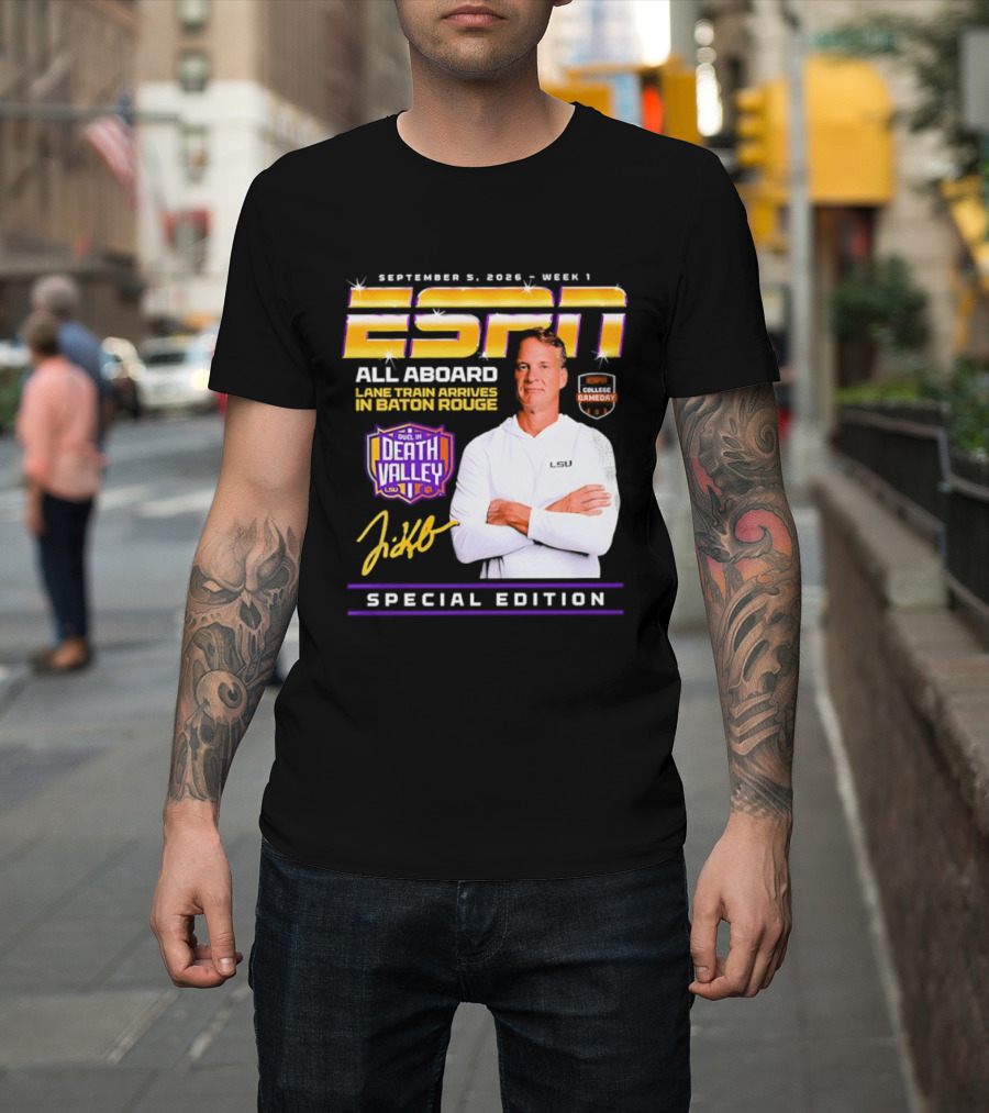 ESPN Special Edition September 5 2026 Week 1 All Aboard Tigers Express Death Valley Gameday T-Shirt