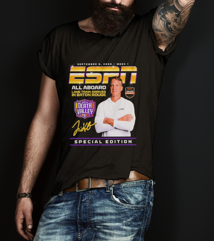 ESPN Special Edition September 5 2026 Week 1 All Aboard Tigers Express Death Valley Gameday T-Shirt