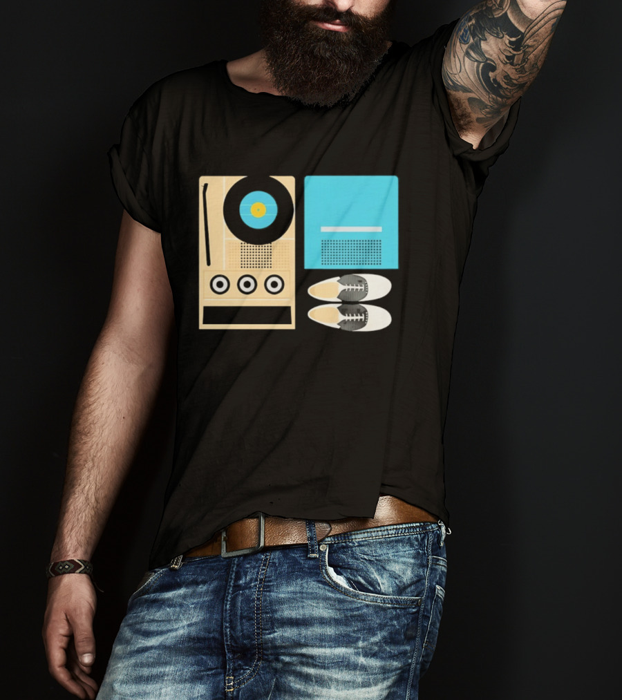 Sam And Suzy Essentials Moonrise Kingdom Record Player Sneakers T-Shirt