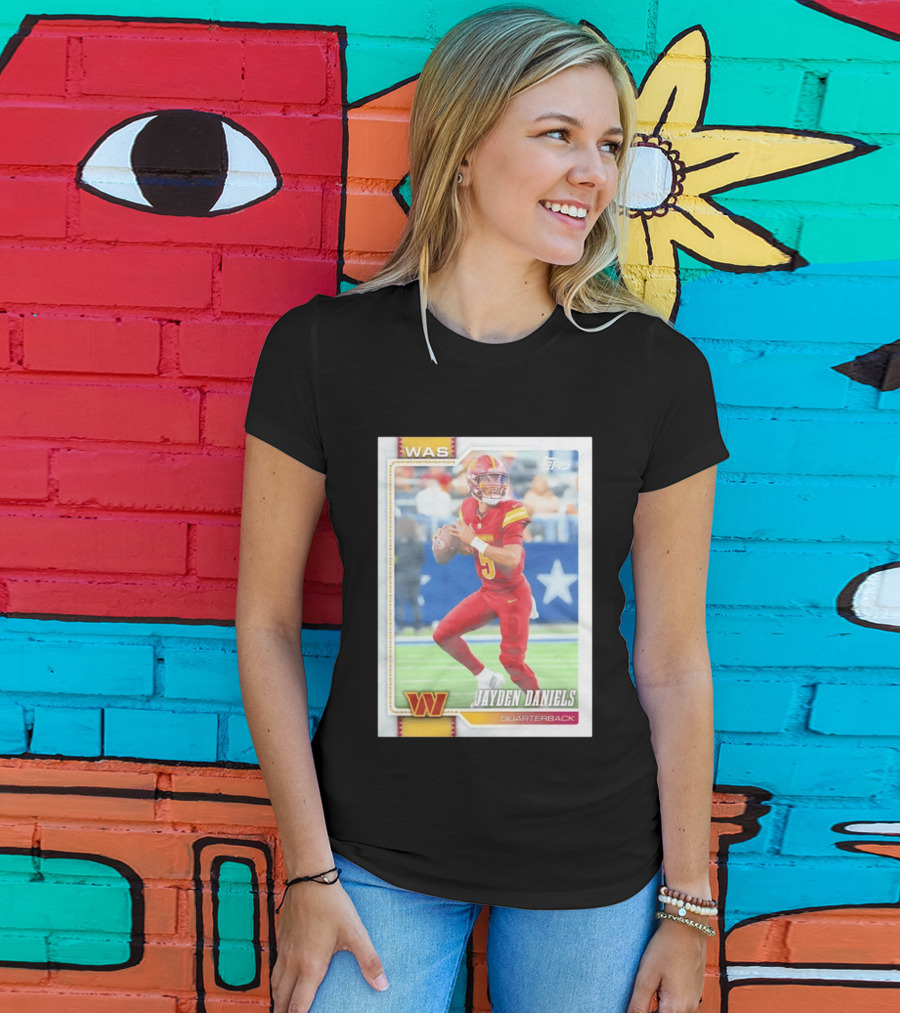 Jayden Daniels Washington Commanders Quarterback 2026 Topps Football T-Shirt