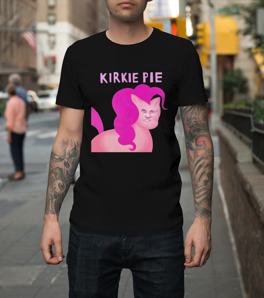 Kirkie Pie Pink Pony Cartoon Face T-Shirt