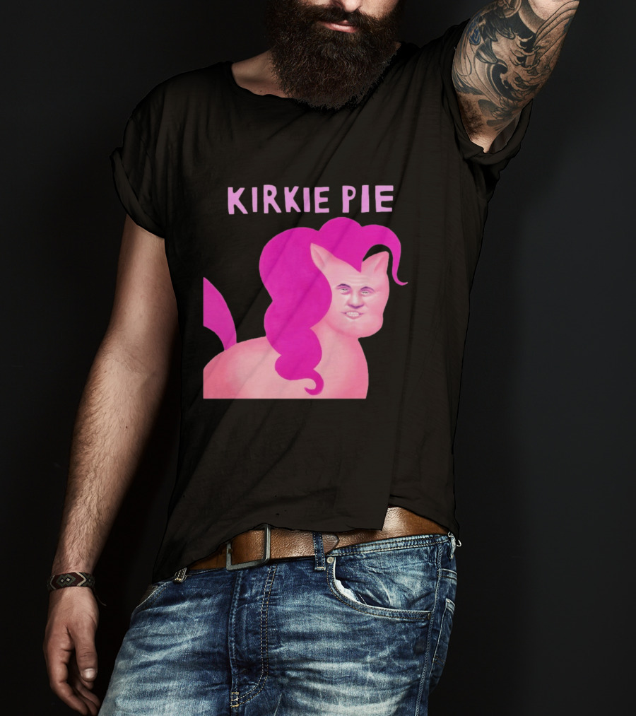 Kirkie Pie Pink Pony Cartoon Face T-Shirt