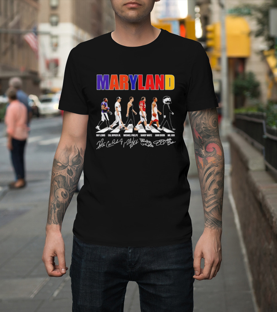 Maryland Ray Lewis Cal Ripken Jr Michael Phelps Randy White Juan Dixon Mr Boh T-Shirt