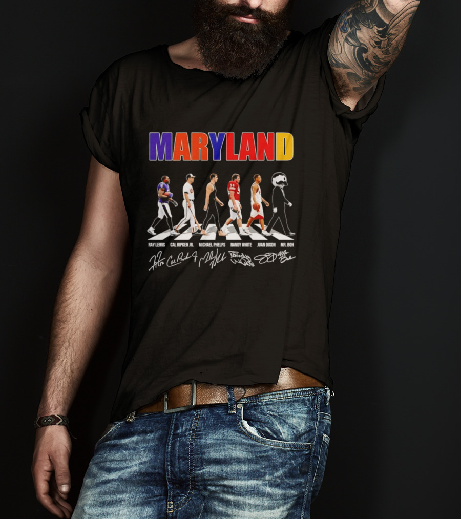 Maryland Ray Lewis Cal Ripken Jr Michael Phelps Randy White Juan Dixon Mr Boh T-Shirt