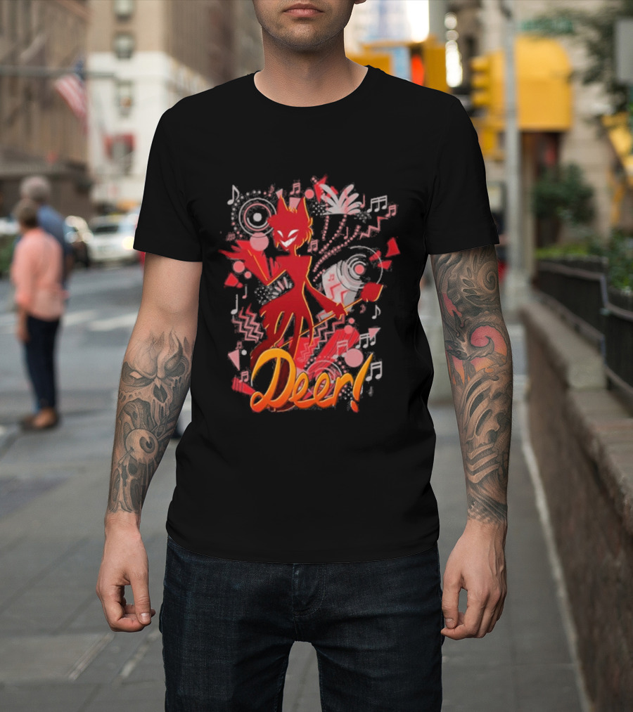 Alastor Hazbin Hotel Deer Music Radio T-Shirt