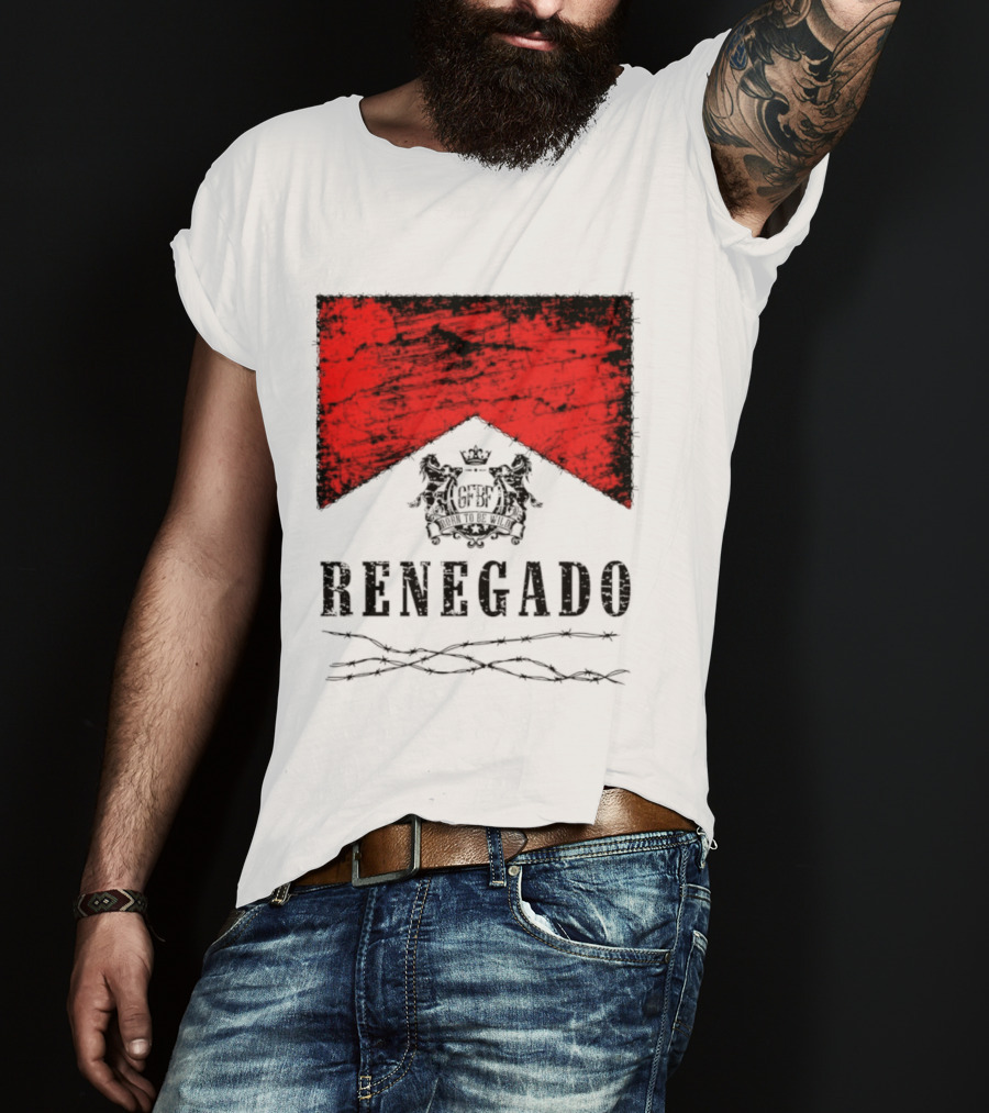 Renegado Born To Be Wild Red Crest Gothic T-Shirt