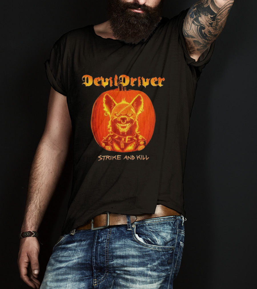DevilDriver Halloween 2026 Strike And Kill Pumpkin T-Shirt