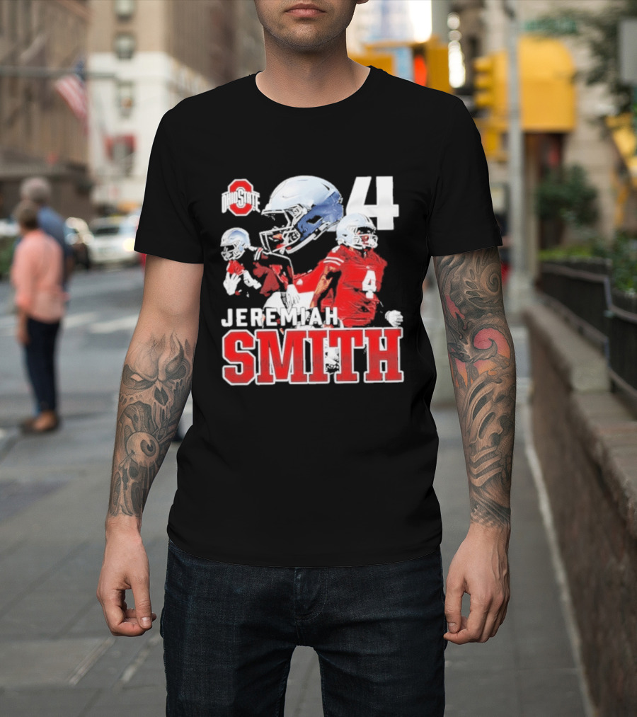 Ohio State Buckeyes NCAA Football Jeremiah Smith Number 4 T-Shirt