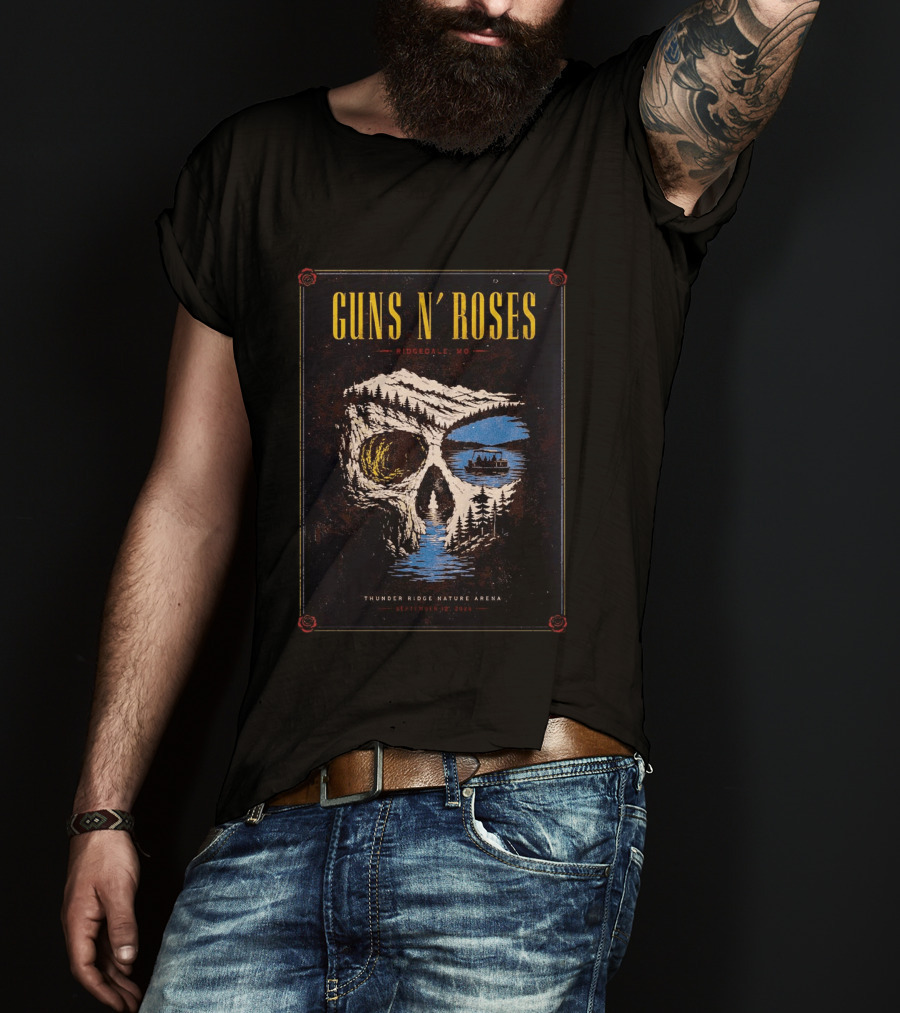 Guns N Roses Ridgedale MO 2026 Event Live At Thunder Ridge Nature Arena On September 12 2026 T-Shirt