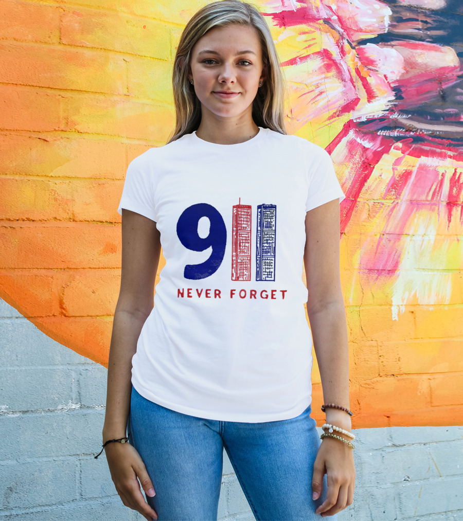 9/11 Never Forget Twin Towers American Patriotism T-Shirt
