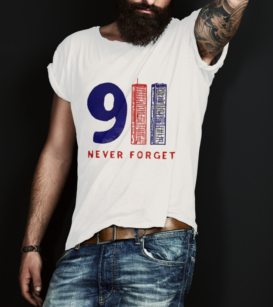 9/11 Never Forget Twin Towers American Patriotism T-Shirt