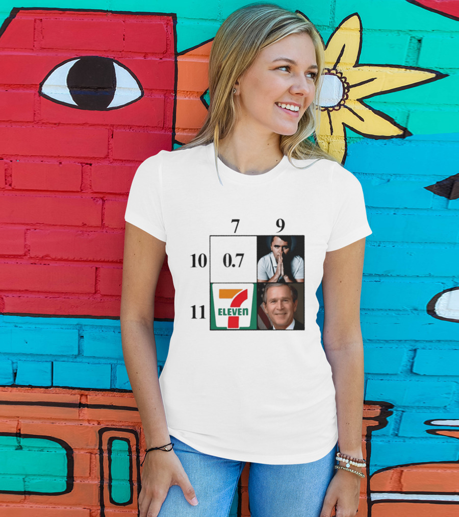 7 Eleven 07 George W. Bush Charlie Kirk Punnett Square 9 10 11 T-Shirt
