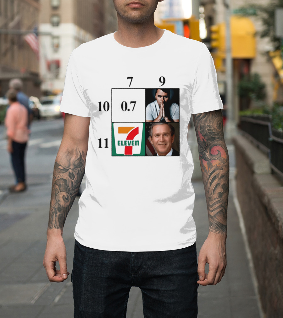 7 Eleven 07 George W. Bush Charlie Kirk Punnett Square 9 10 11 T-Shirt