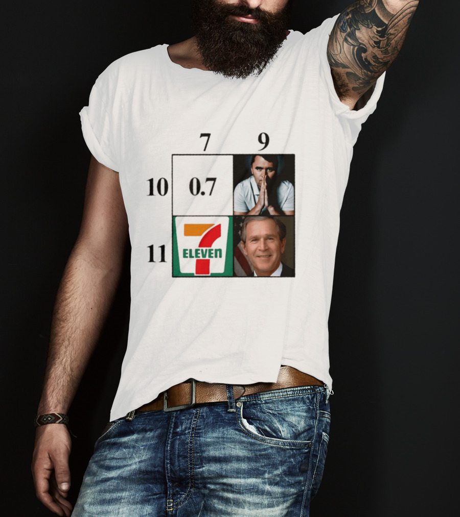 7 Eleven 07 George W. Bush Charlie Kirk Punnett Square 9 10 11 T-Shirt