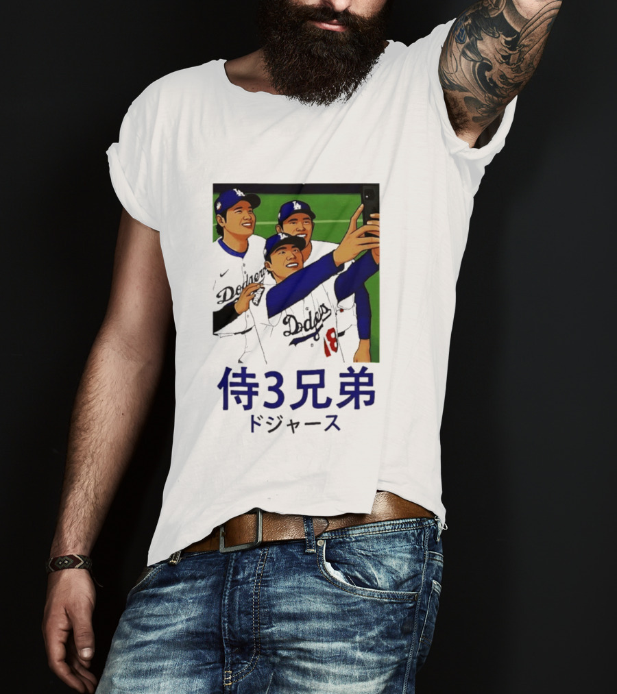 Ohtani Yamamoto Sasaki Dodgers Samurai 3 Brothers T-Shirt