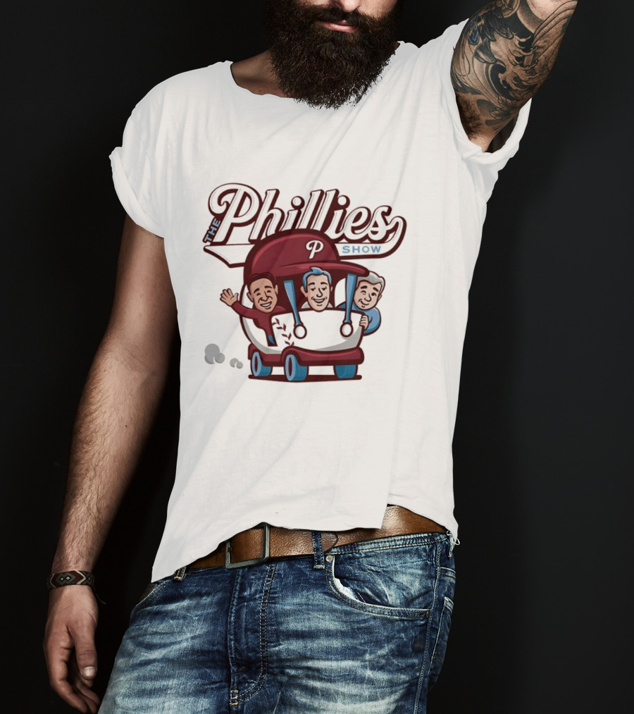 Philadelphia Phillies The Phillies Show Vintage Cartoon Golf Cart T-Shirt