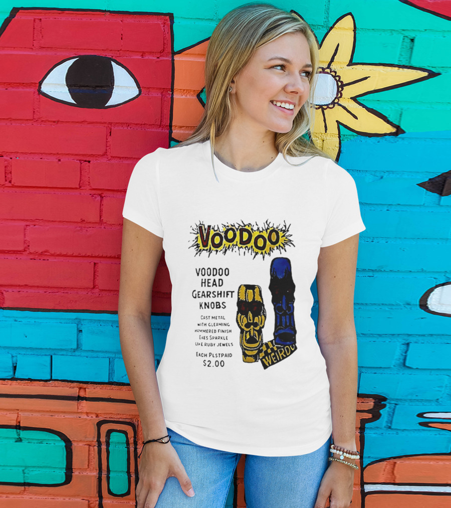 Voodoo Head Gearshift Knobs Cast Metal Weirdol Kustom Kulture T-Shirt