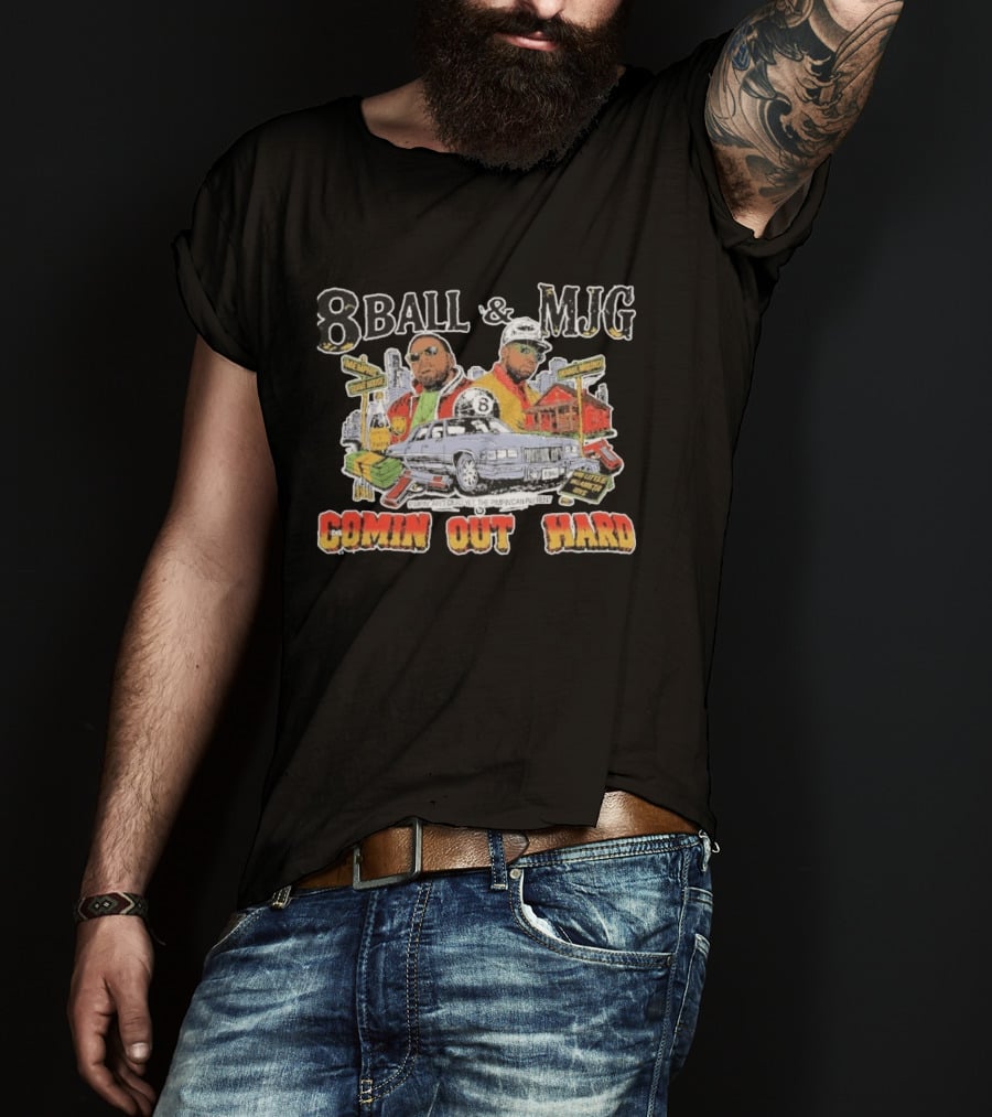 8Ball & MJG Comin Out Hard Memphis Orange Mound Pimpin' Ain't Dead Yet T-Shirt