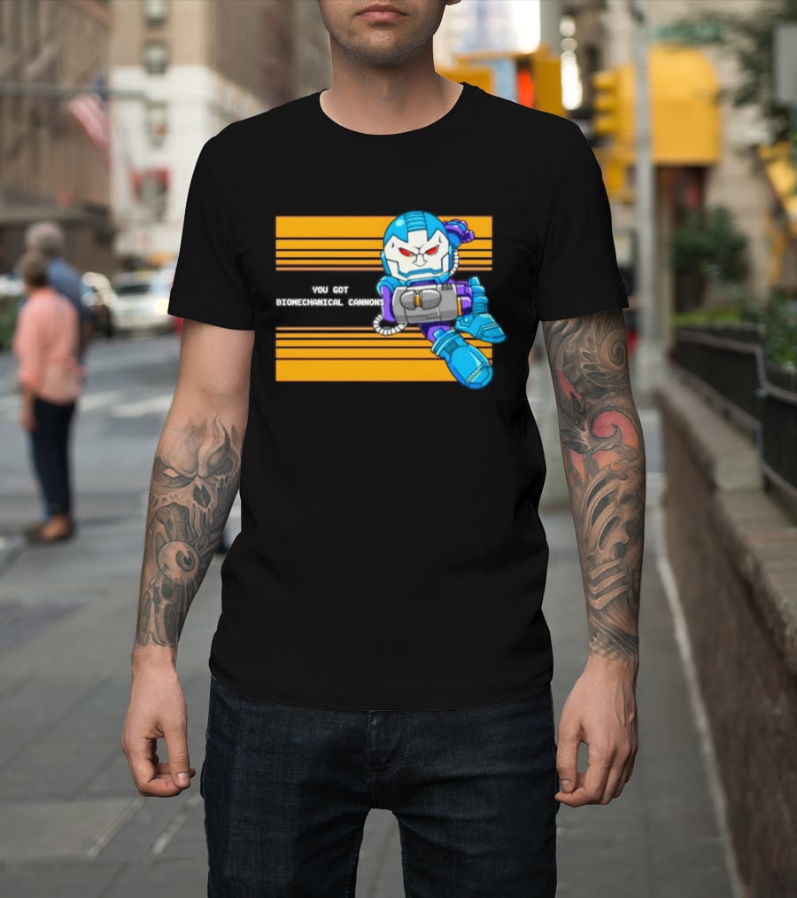 Apocalypse Marvel Cartoon Biomechanical Cannons T-Shirt