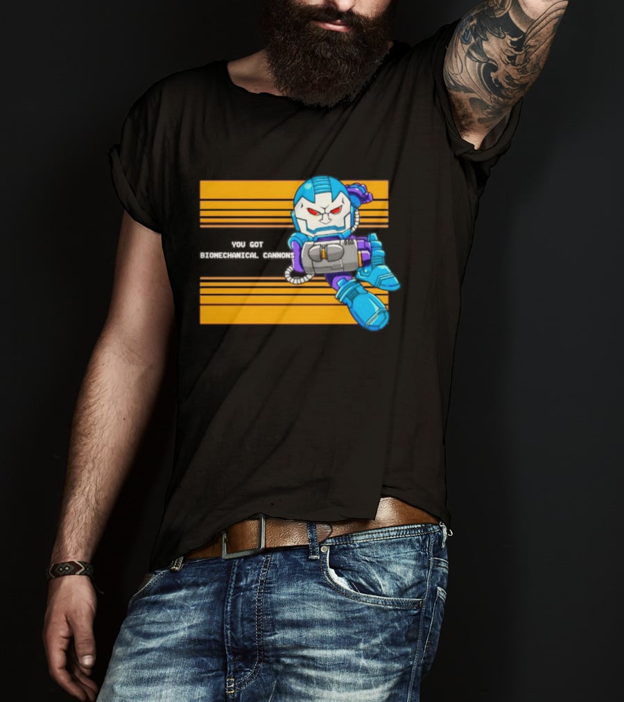 Apocalypse Marvel Cartoon Biomechanical Cannons T-Shirt