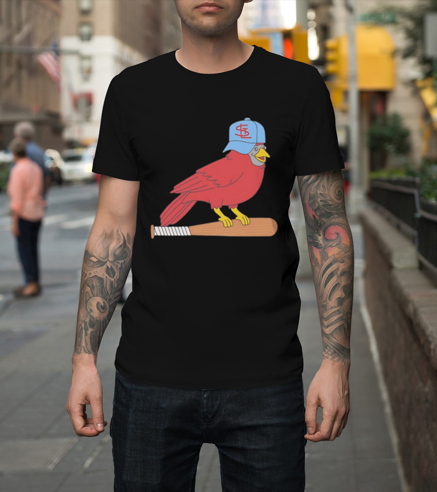 Hancel Rincon St. Louis Cardinals STL Hat Animated Bird Baseball Bat T-Shirt