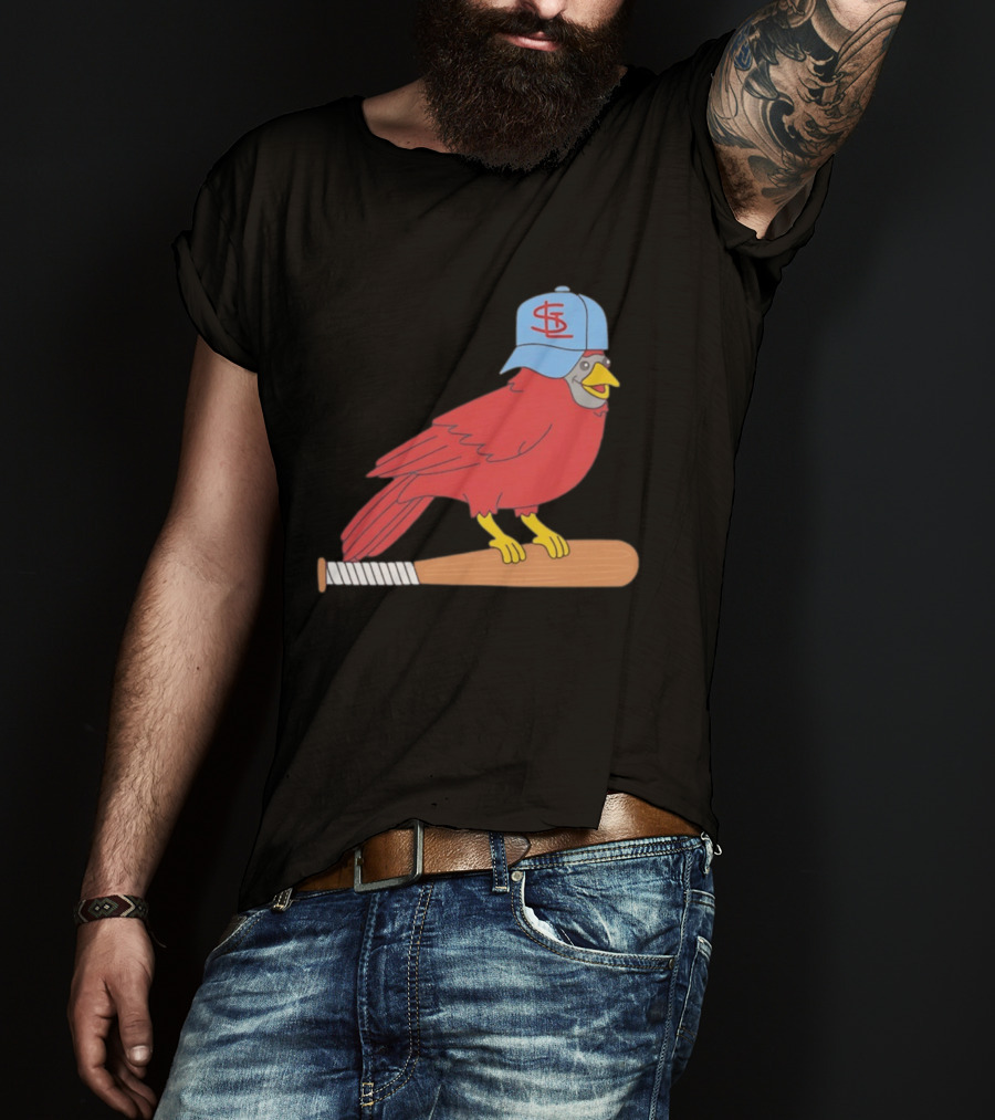 Hancel Rincon St. Louis Cardinals STL Hat Animated Bird Baseball Bat T-Shirt