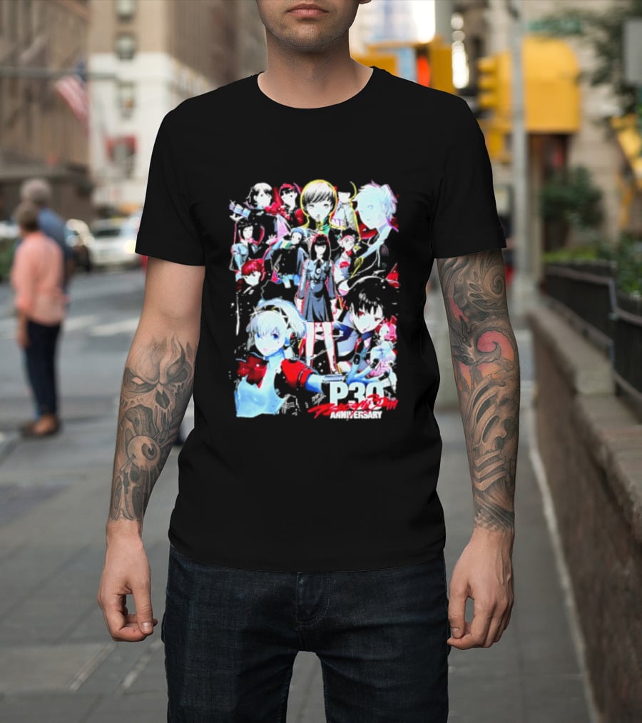 Chillweeb Persona 30th Anniversary Anime Characters P3 25th Anniversary Edition T-Shirt