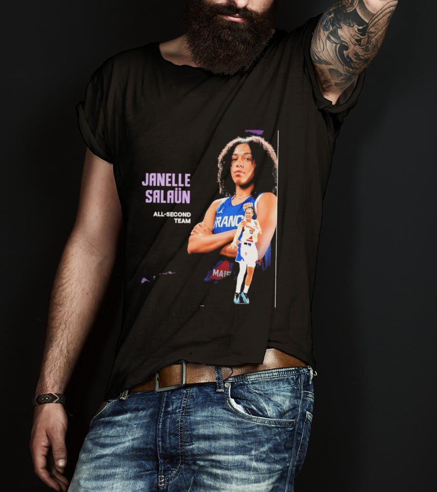 Janelle Salaun France Basketball All Second Team Player T-Shirt